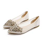 Women Fashion Diamond Mesh Crystal Flat Shoes