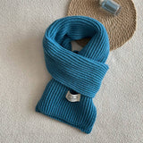 SOLID COLOR KNIT SCARF UNISEX WINTER ESSENTIAL_CWASC2280