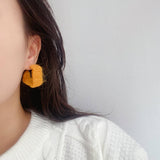 SOLID COLOR SQUARE PLUSH VERSATILE EARRINGS_CWAJE2192