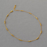 HANDMADE SHINY BEVEL SQUARE BEAD NECKLACE_CWAJE2121