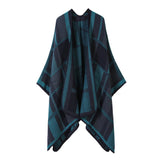 SHAWL FAUX CASHMERE JACQUARD SLIT CAPE_CWASC2211