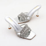 SIMPLE SOLID COLOR LARGE SIZE POINTED TOE SANDALS_CWSHS0581