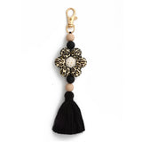 BEADED TASSEL BAG CHARM CREATIVE SILICONE KEYCHAIN_CWMM6864