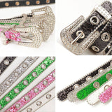 Trendy Rhinestone Needle Buckle Womens Belt