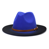 Women Warm Color Matching Belt Panama Hat_Cwah0707