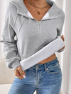 Cwohol0787_Solid Color Thickened Hooded Sweatshirt
