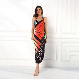 SEXY 3D BUTTERFLY PRINT SLING BEACH COVER UP_CWBLS0496