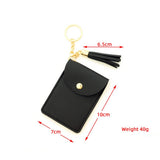 SOLID PU CARD WALLET WITH TASSEL BEAD STRAP_CWAB4967
