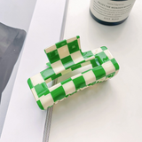 Checkerboard Hair Claw ? Candy Color Acetate Look_Cwmm10084
