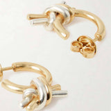 FASHIONABLE GOLD HOOP BRAID EARRINGS_CWAJE5127