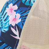 Women Floral Ponytail Visor Baseball Cap_Cwah1405