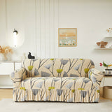 FLORAL SKIRTED SOFA COVER STRETCH FULL FIT_CWMM8323