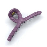 STYLISH SIMPLE PU LEATHER WRAPPED HAIR CLAW_CWAHA6376