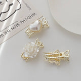 Metal Pearl Hairpin Bangs Clip Duckbill Clip