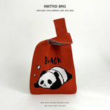 Cartoon Animal Series Knitted Handbag_Cwab2372