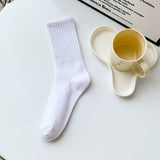 NEW SOLID COLOR CASUAL WOMENS MID CALF SOCKS_CWMS1402