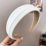 Trendy Leather Texture Hair Hoop For Women_Cwaha07350