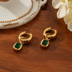 ELEGANT BAGUETTE GOLDPLATED STAINLESS STEELEARRINGS_CWMM3602