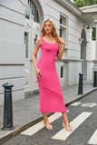 Square Collar Tight Fish Tail Extra Long Dress