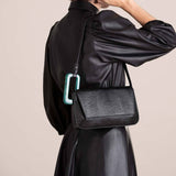 GEOMETRIC SPLICING SMALL SQUARE BAG SHOULDER BAG_CWAB1935