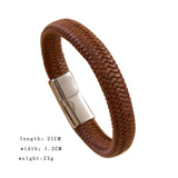 SIMPLE MAGNETIC CLASP HANDWOVEN BRACELET_CWAJE1458