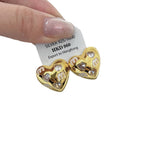 HALF FACE THREE DIMENSIONAL EARRINGS_CWAJE1345