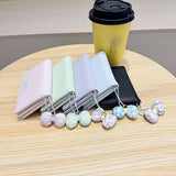 Cute Bow Pendant Floral Mini Trifold Wallet_Cwab06217