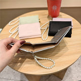 Velvet Pearl Letter Trifold Mini Wallet_Cwab06211