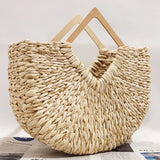 Women Casual Moon Bag Woven Tote Bag_Cwab0830