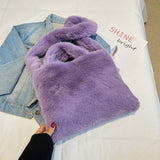 Winter Large Capacity Crossbody Shoulder Plush Bag_Cwab3959