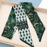 FRUIT PRINT TWILLY SCARF HAIR TIE BAG RIBBON_CWASC0431