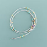 LONG CLASP PURSE WITH SINGLE BEAD CHAIN STRAP_CWMM5068