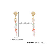 Womens Colorful Pearl Shell Beaded Necklace