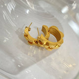 SIMPLE HIP HOP TRACK STITCHING EARRINGS_CWMM5720