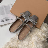 SILVER BOW MULES FOR WOMEN FLAT CLOSED TOE_CWSHF0078