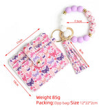 HEART PRINT BRACELET CARD HOLDER KEYCHAIN_CWMM1288