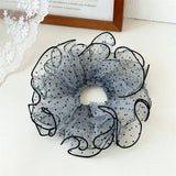 Women¡¯S Summer Dot Mesh Soft Elastic Hair Tie_Cwaha07516