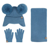 CHILDRENS HAT SCARF AND GLOVES THREE PIECE SET_CWMM2810
