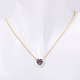 STAINLESS STEEL BIRTHSTONE HEART NECKLACE_CWMM5667