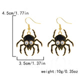 PUMPKIN SKULL BAT FUNNY HALLOWEEN EARRINGS_CWAJE2429