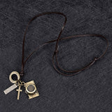 ALLOY CAMERA PENDANT LONG COWHIDE NECKLACE_CWMM4589