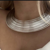 DESIGNER NICHE NECKLACE FOUR PIECE METAL NECKLACE_CWMM3248