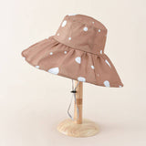 THIN POLKA DOT SUN PROTECTION BUCKET HAT_CWAH1415
