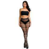 Women Patterned Fishnets Tights Black Pantyhose Sto_Cwms0238
