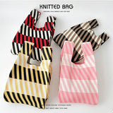 Versatile Contrast Striped Knitted Tote Bag_Cwab2392