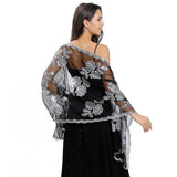 NEW ARRIVAL FLOWER SEQUIN EMBROIDERED SHAWL_CWASC1087