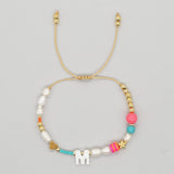 FASHION HAND WOVEN LETTER PEARL BRACELET_CWMM3812