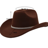 Western Wool Cowboy Fedora Hat For Couples_Cwah04397