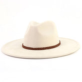 Women Autumn And Winter Warm Belt Panama Hat_Cwah0681