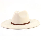 Women Autumn And Winter Warm Belt Panama Hat_Cwah0681